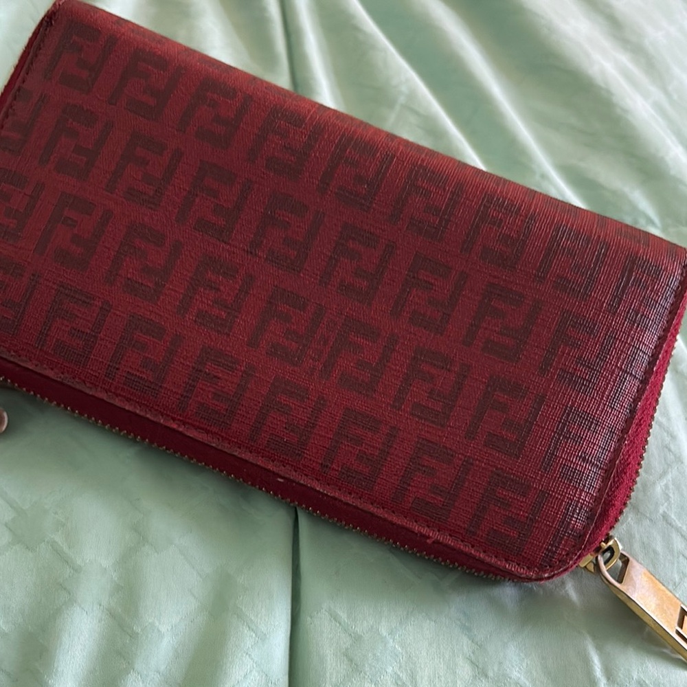 Fendi Red Logo Wallet